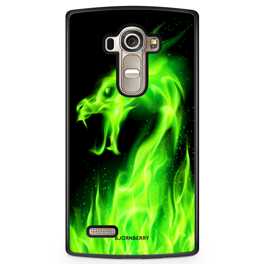 LG G4 Case - Green Flames Dragon