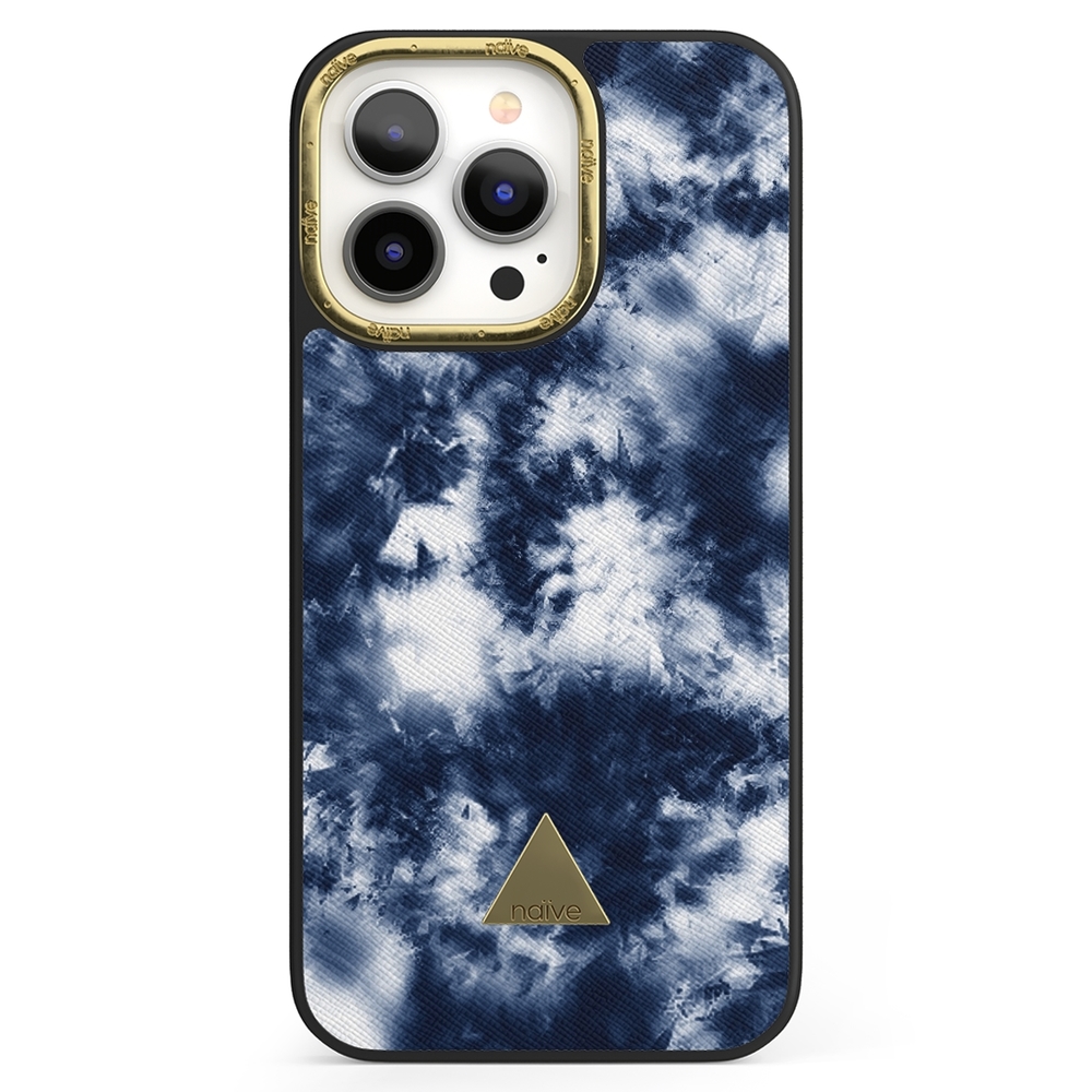 Naive iPhone 13 Pro Case - Tie Dye Blue