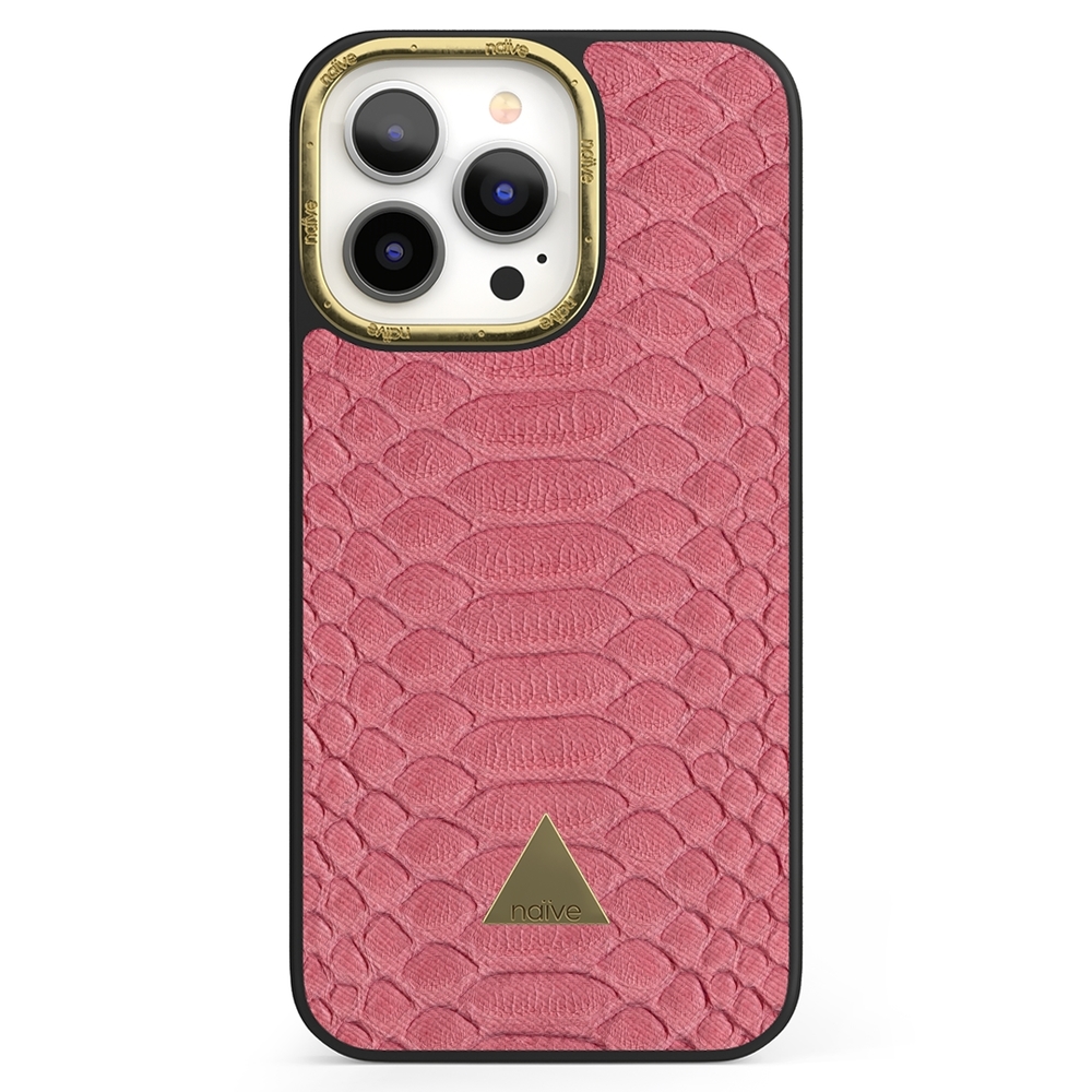 Naive iPhone 13 Pro Case - Pink Snake