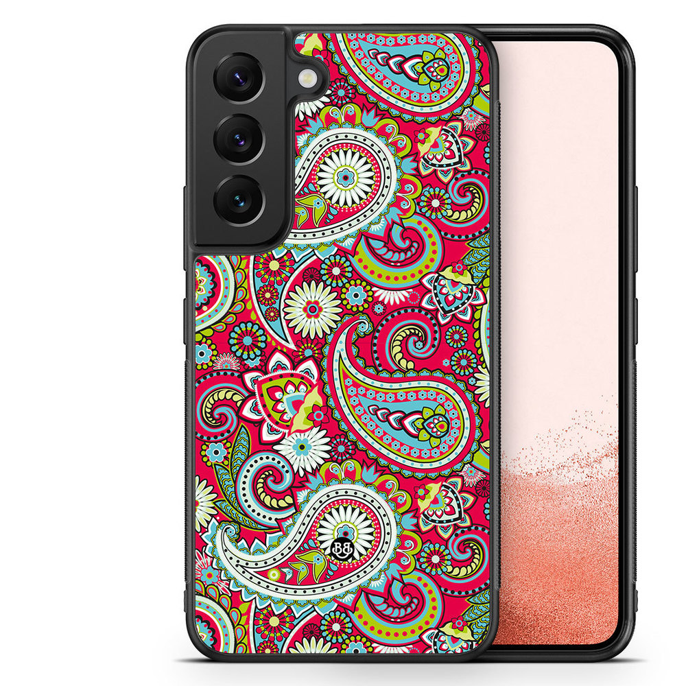 Samsung Galaxy S23 Plus 5G Case - Röd Paisley