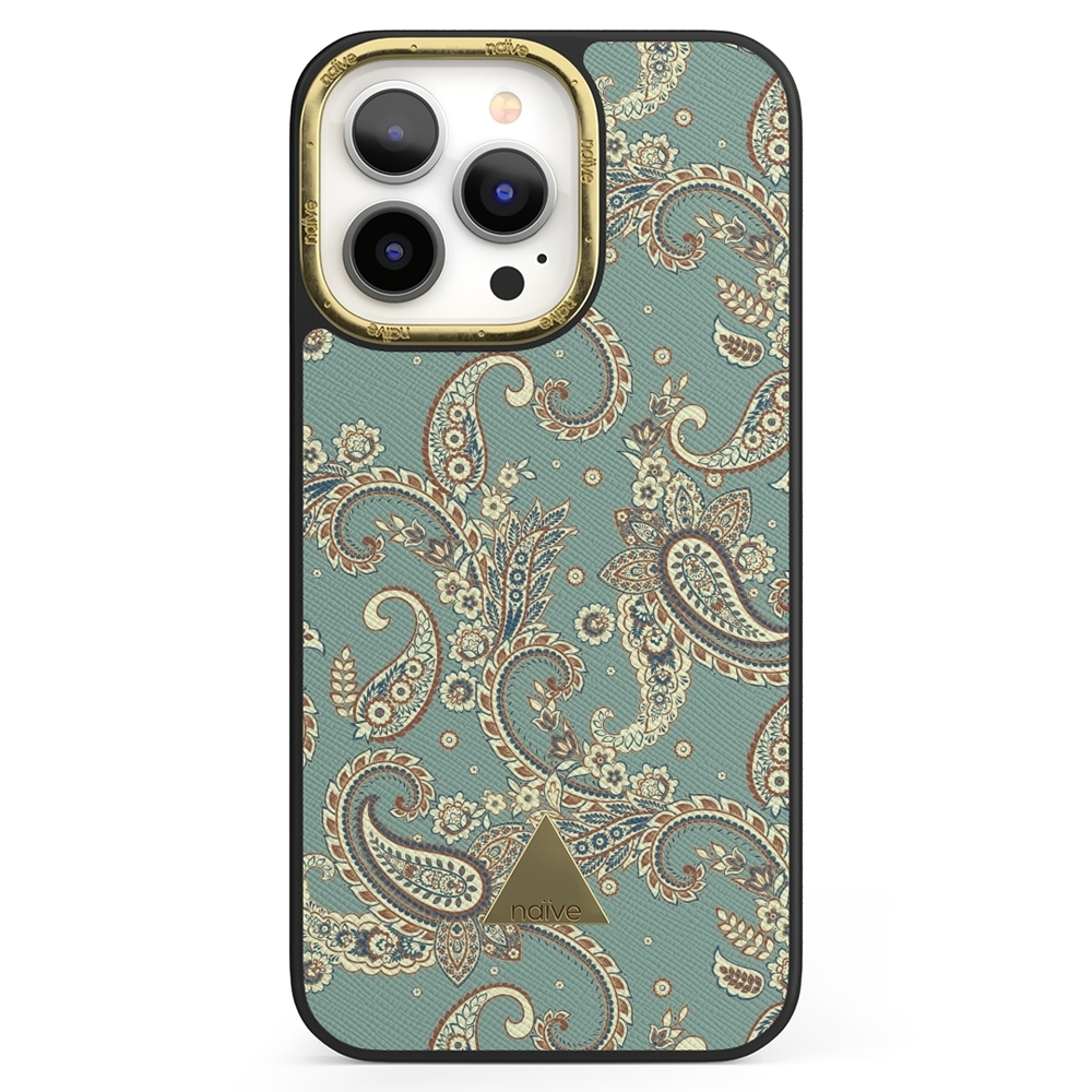 Naive iPhone 13 Pro Case - Paisley Green