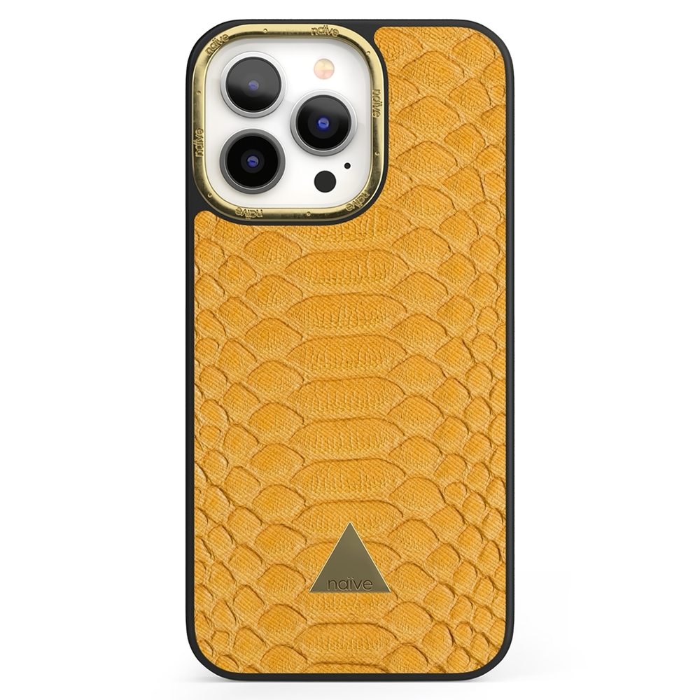 Naive iPhone 13 Pro Case - Yellow Snake