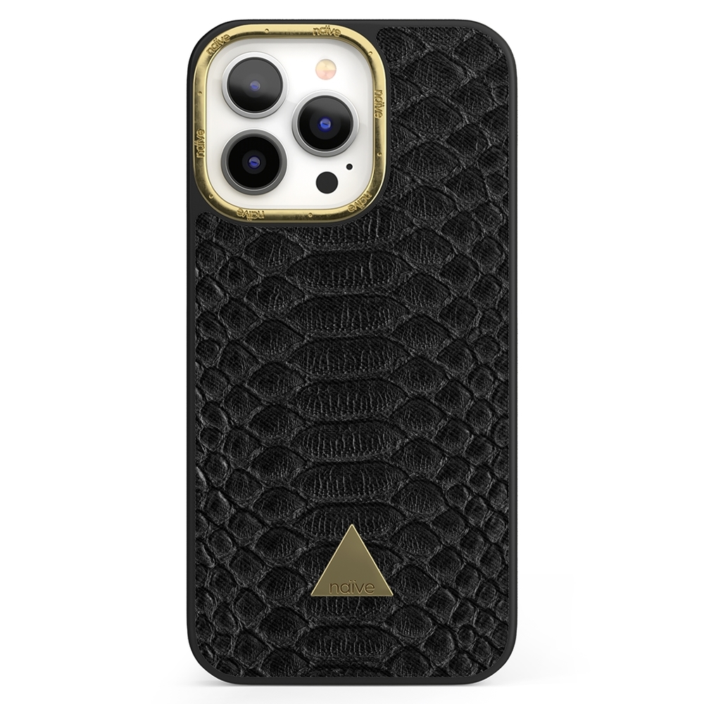 Naive iPhone 13 Pro Case - Black Snake
