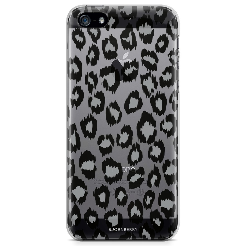 iPhone 5/5S/SE (2016) TPU Case - Gray Leopard