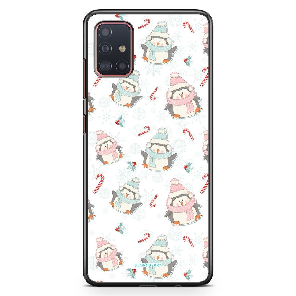 Samsung Galaxy A51 Case - Christmas Penguins