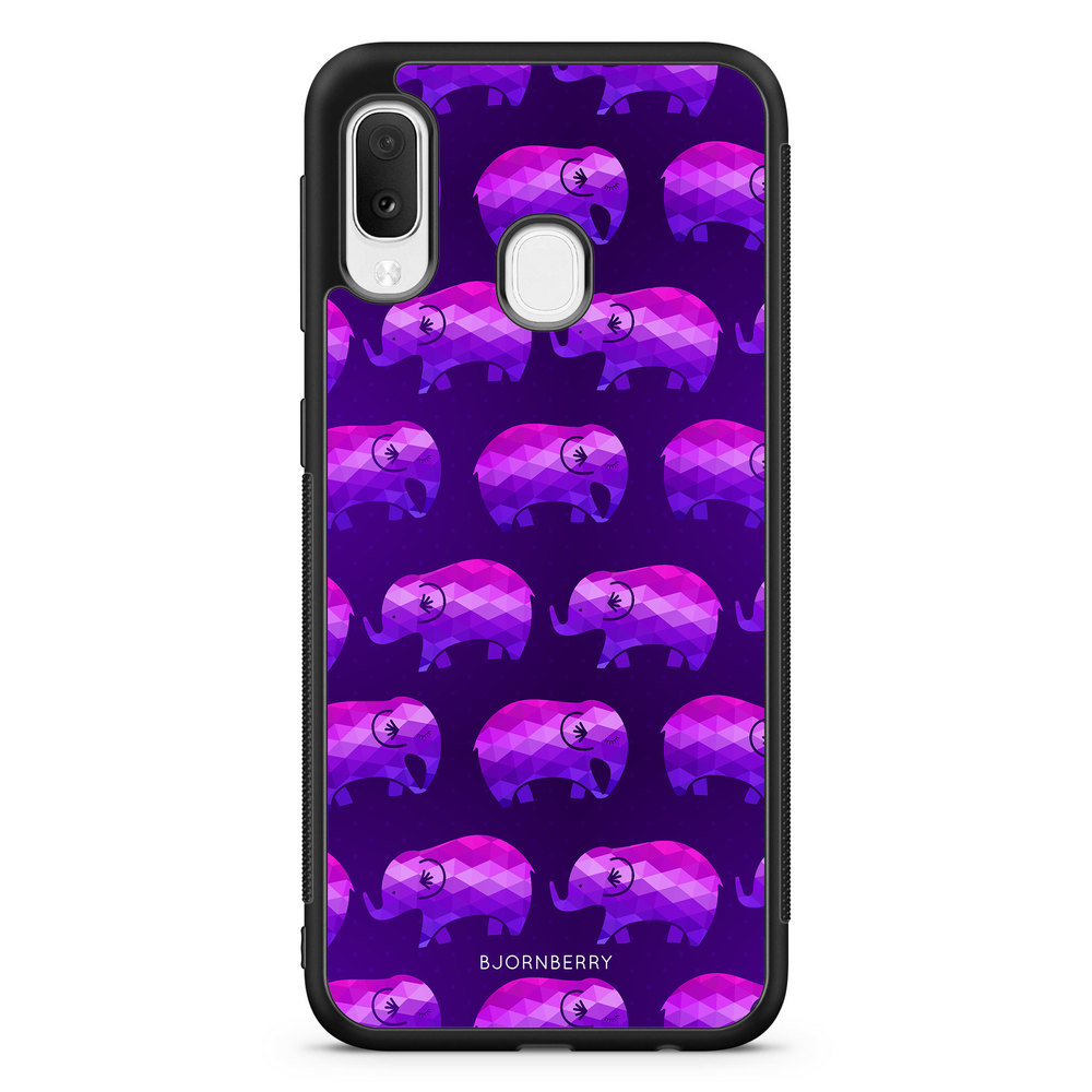 Samsung Galaxy A20e Case - Purple Elephant