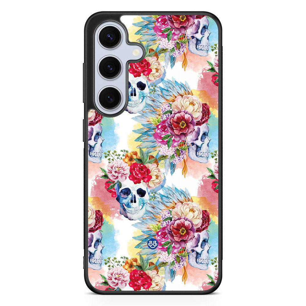 Samsung Galaxy S24 FE Case - Skulls And Flowers