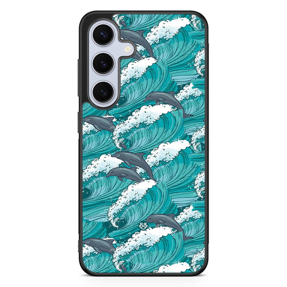 Samsung Galaxy S24 FE Case - Waves and Dolphins