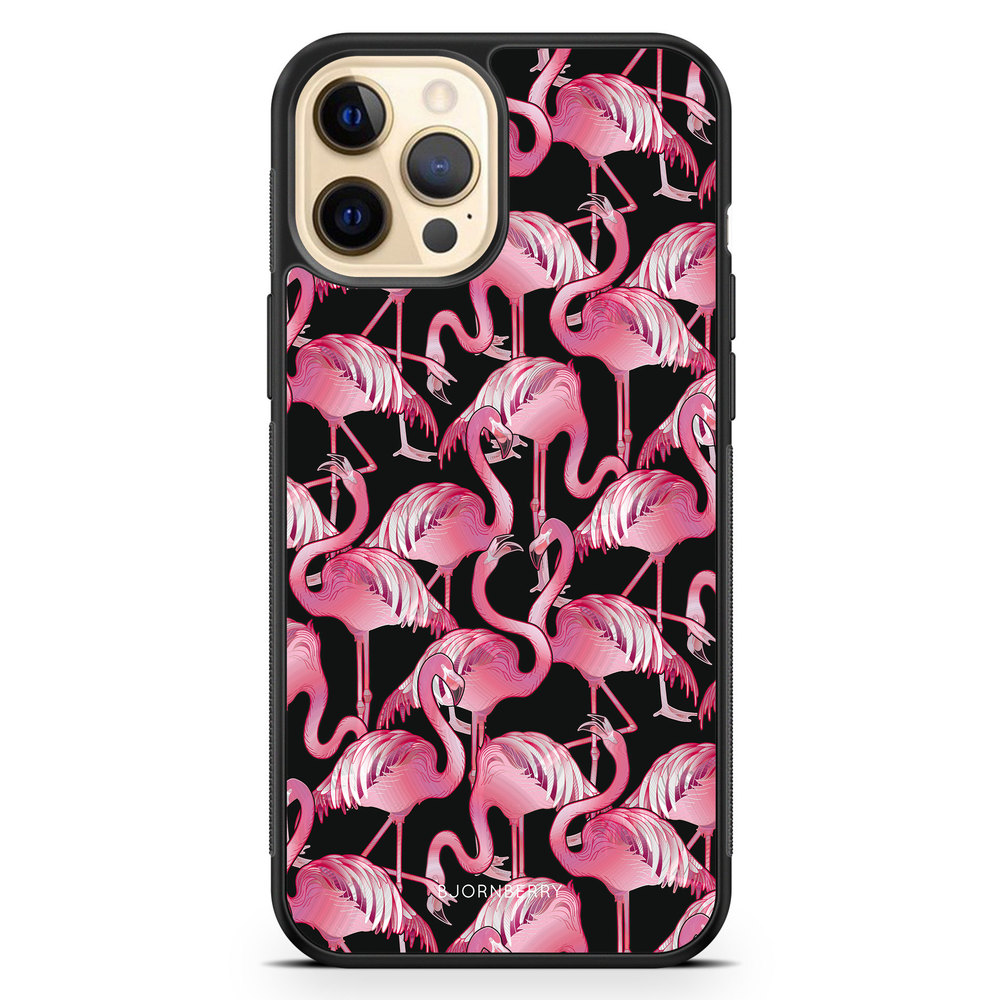 iPhone 12 Pro Max Case - Flamingos