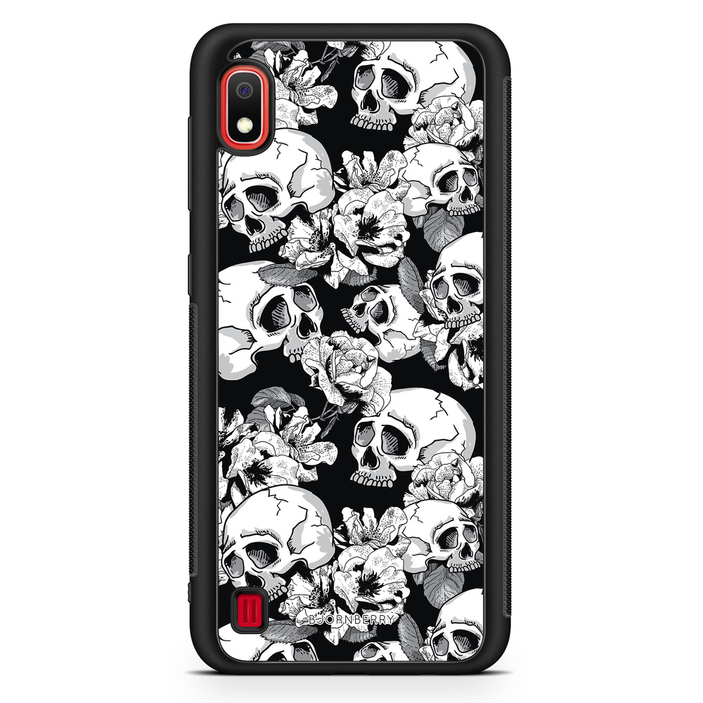 Samsung Galaxy A10 Case - Skull & Roses