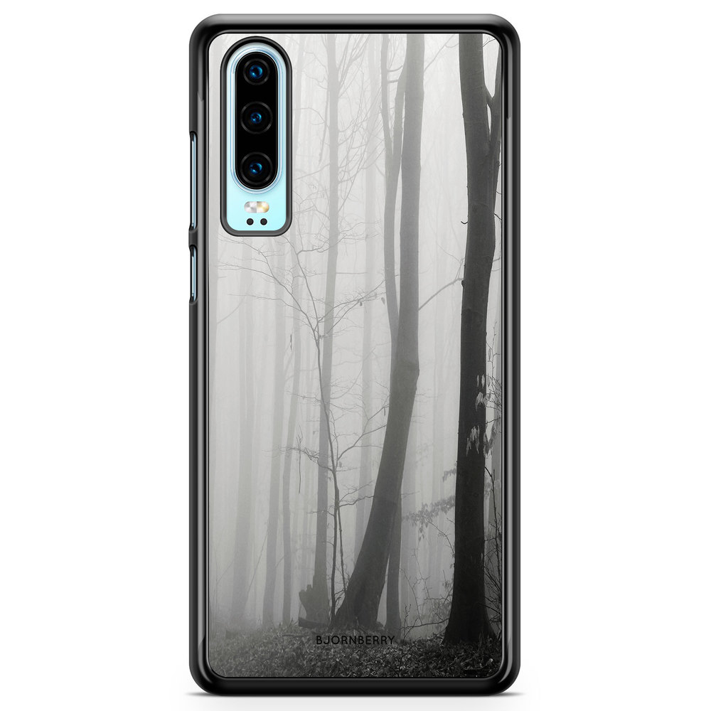 Huawei P30 Case - Black/White Autumn