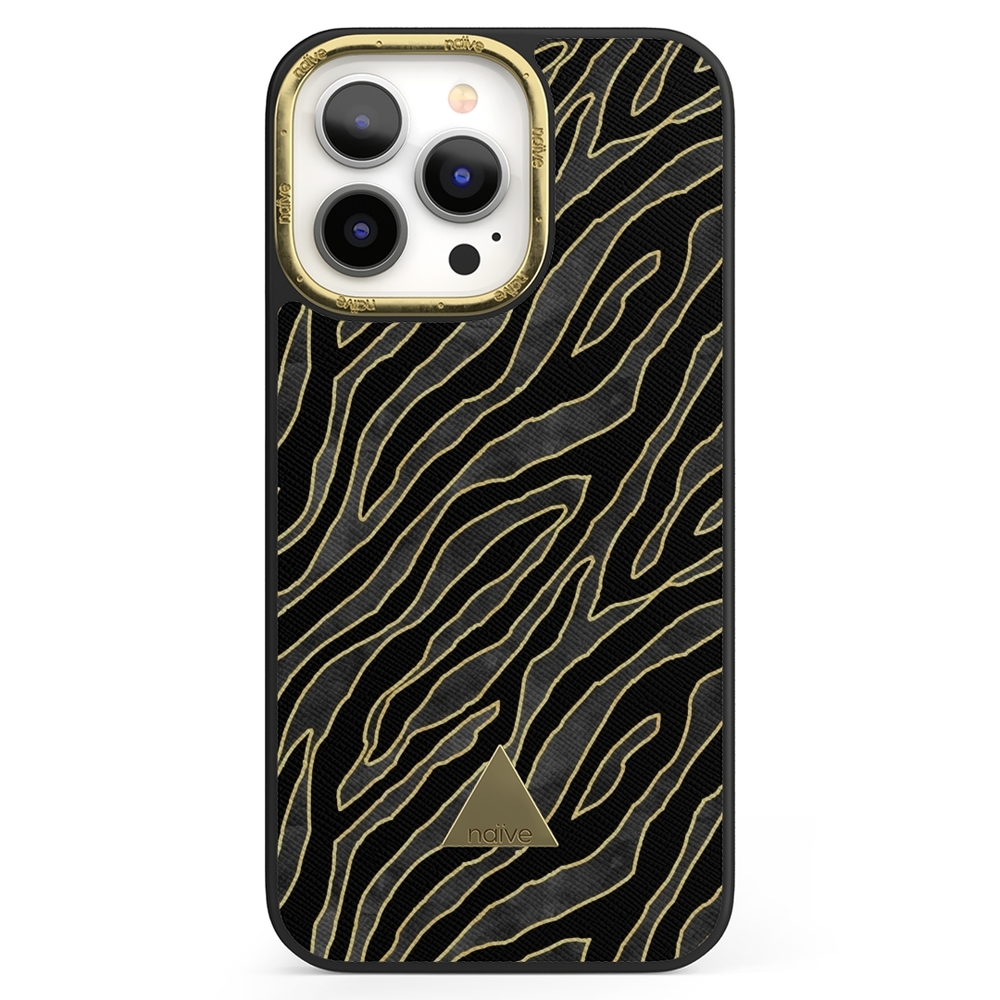 Naive iPhone 13 Pro Case - Golden Zebra