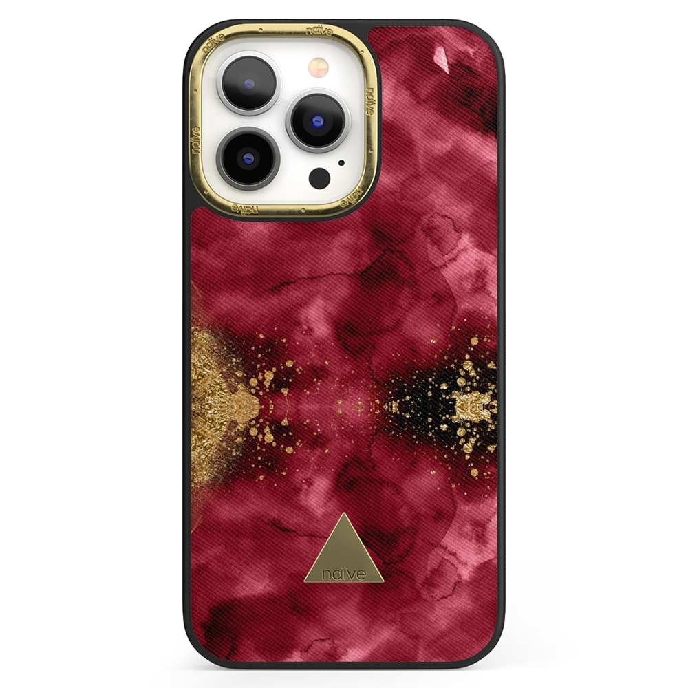 Naive iPhone 13 Pro Case - Burgendy Shimmer
