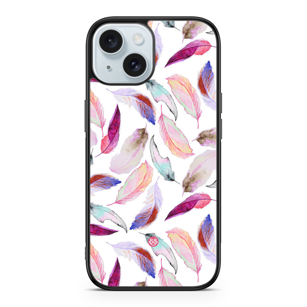 iPhone 15 Case - Watercolor Feathers