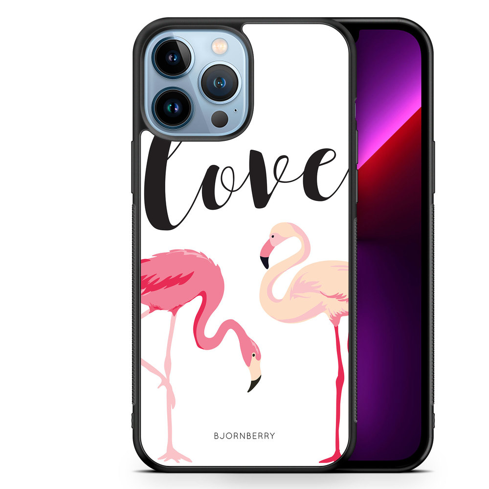 iPhone 13 Pro Max Case - Love Flamingo