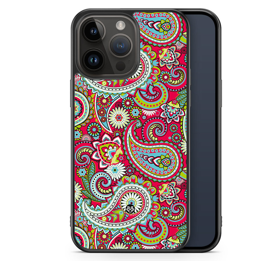 iPhone 14 Pro Max Case - Röd Paisley