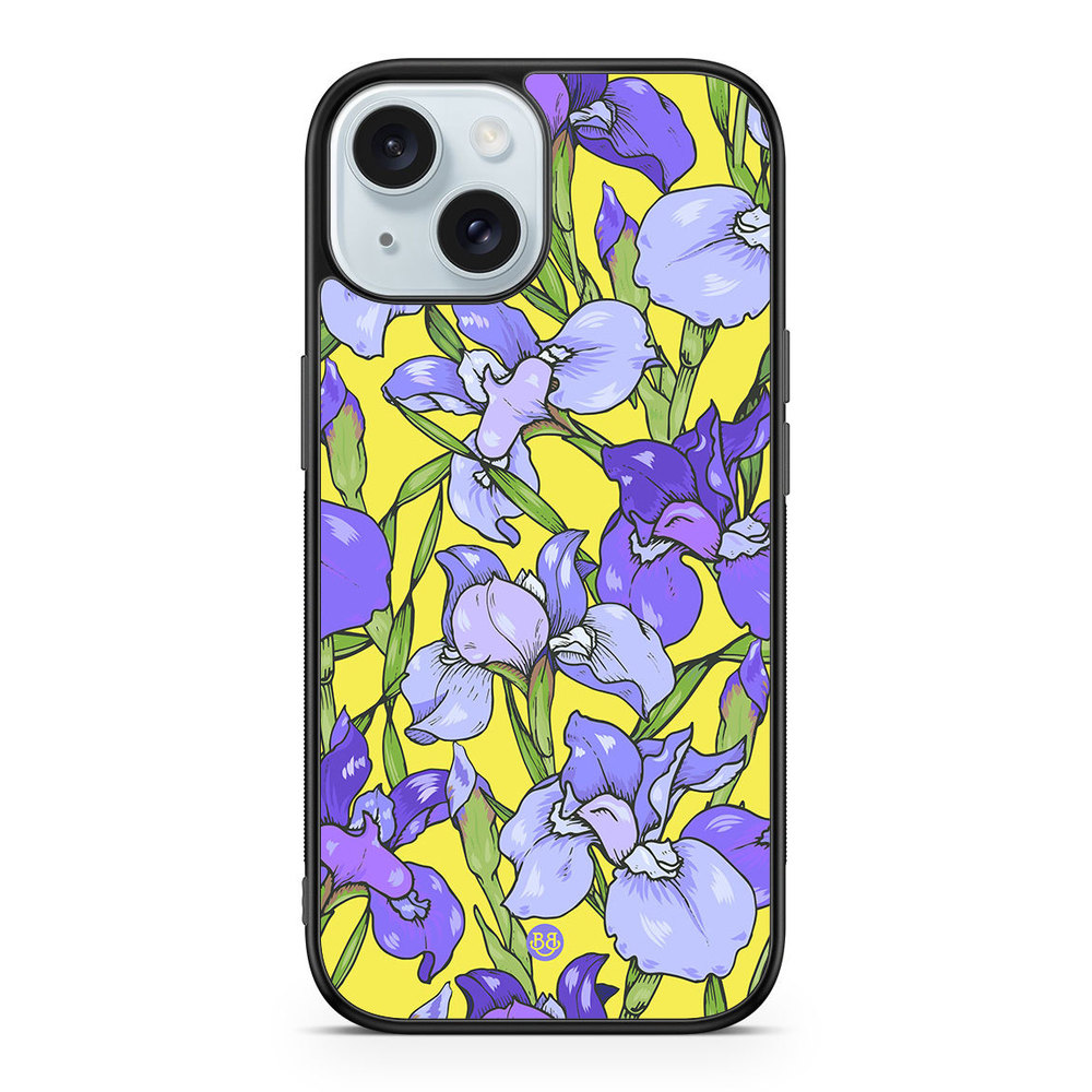 iPhone 15 Case - Iris Flowers