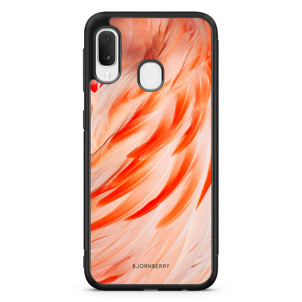 Samsung Galaxy A20e Case - Flamingo Feathers