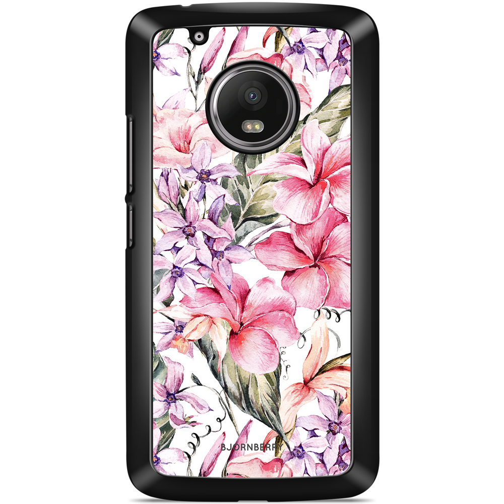 Moto G5 Plus Skal - Vattenfärg Blommor