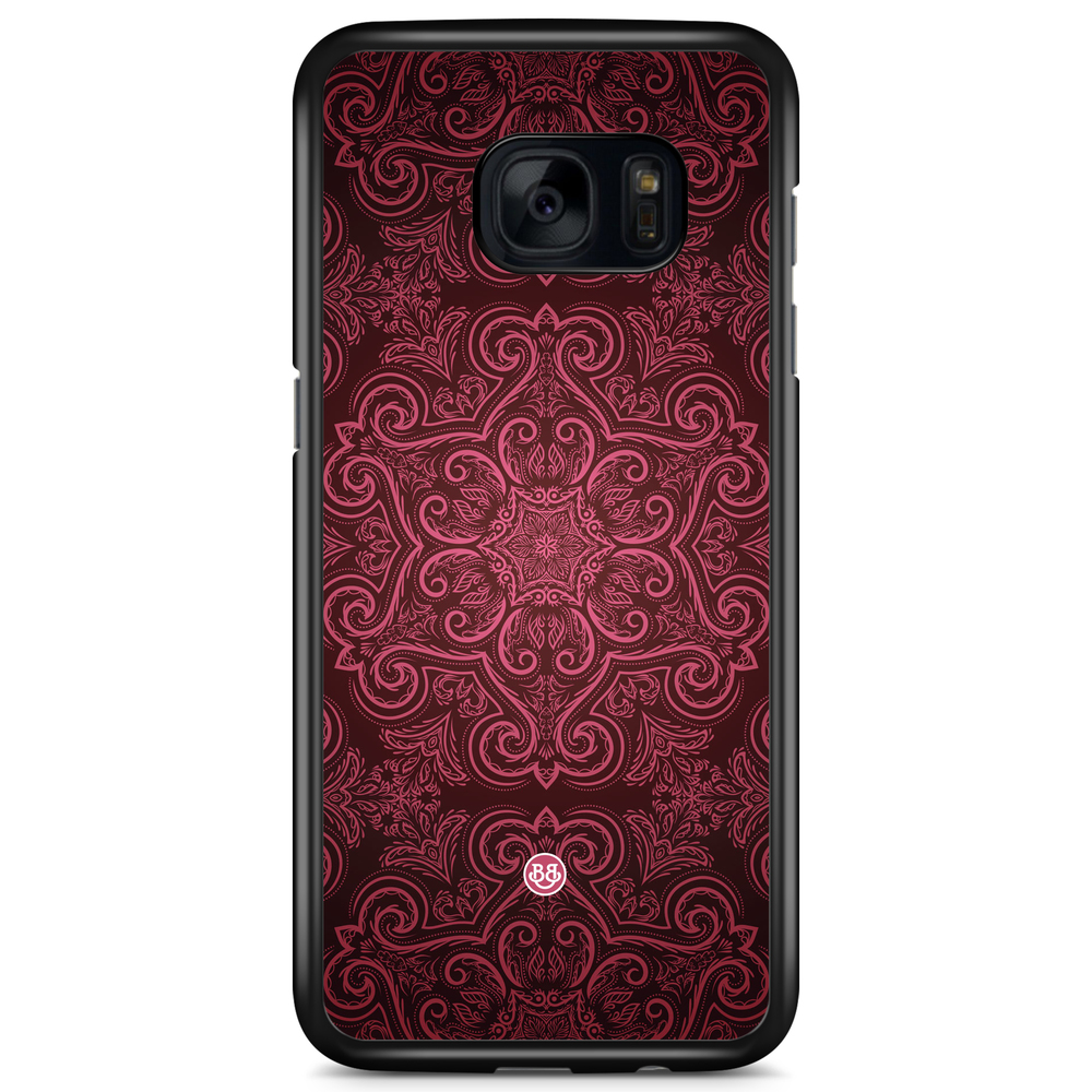 Samsung Galaxy S7 Edge Case - Red Retro Pattern