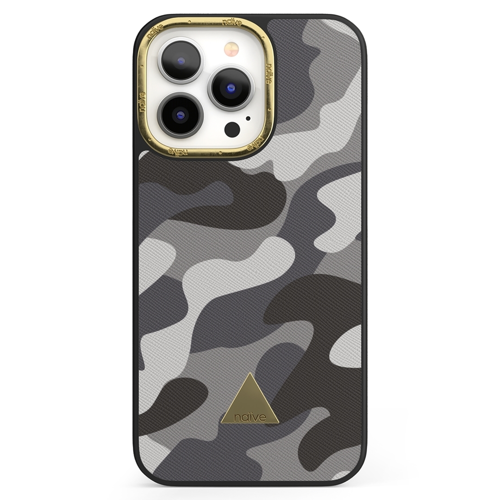 Naive iPhone 13 Pro Case - Grey Camo