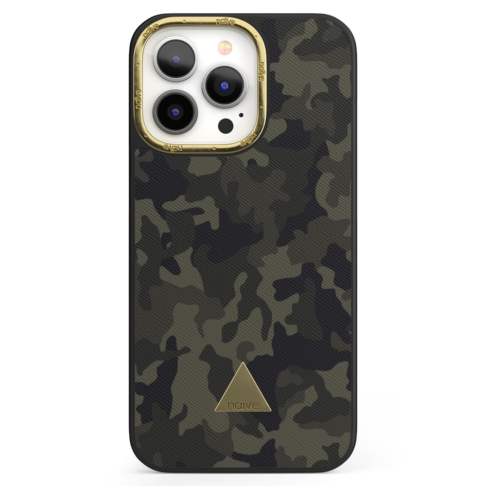 Naive iPhone 13 Pro Case - Jungle Green Camo