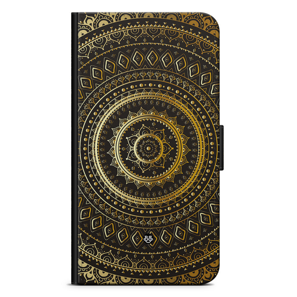 Xiaomi 12 Pro Wallet Case - Gold Mandala