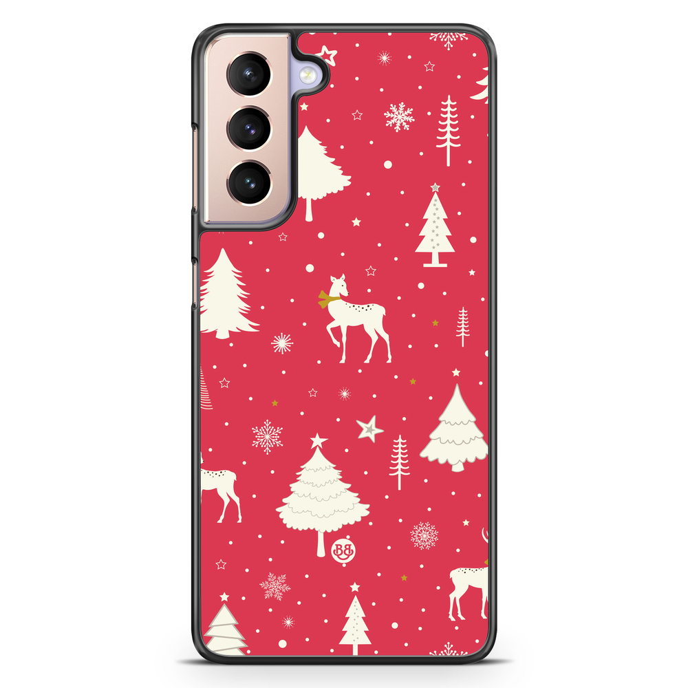 Samsung Galaxy S21 Case - Red Christmas