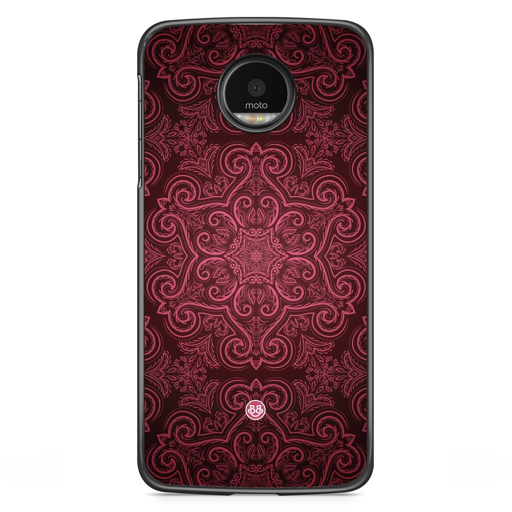 Motorola Moto G5S Plus Case - Red Retro Pattern