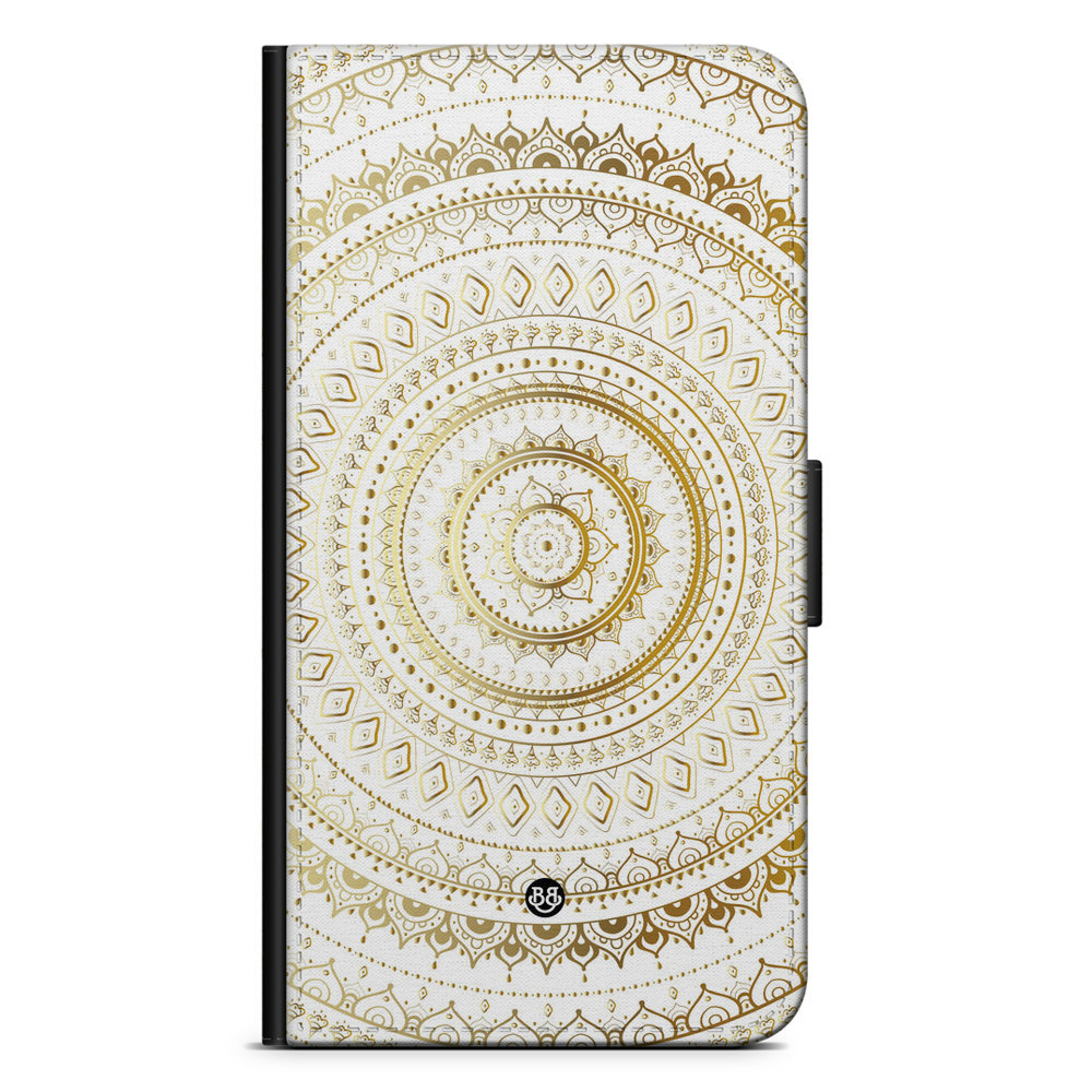 Xiaomi 12 Pro Wallet Case - Gold Mandala