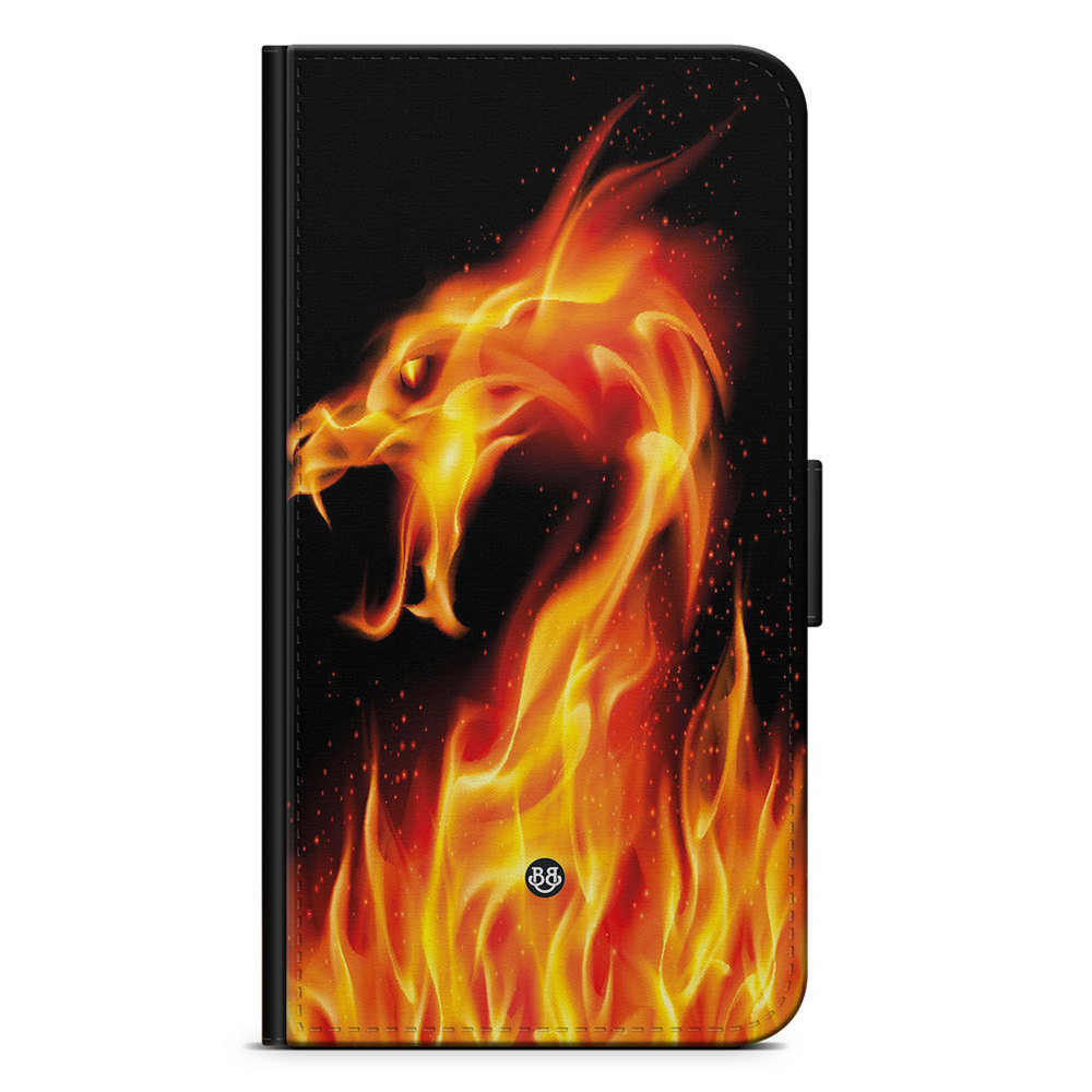 Xiaomi 12 Pro Wallet Case - Flames Dragon