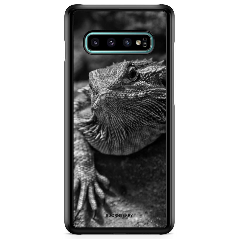 Samsung Galaxy S10 Plus Case - Black/White Lizard