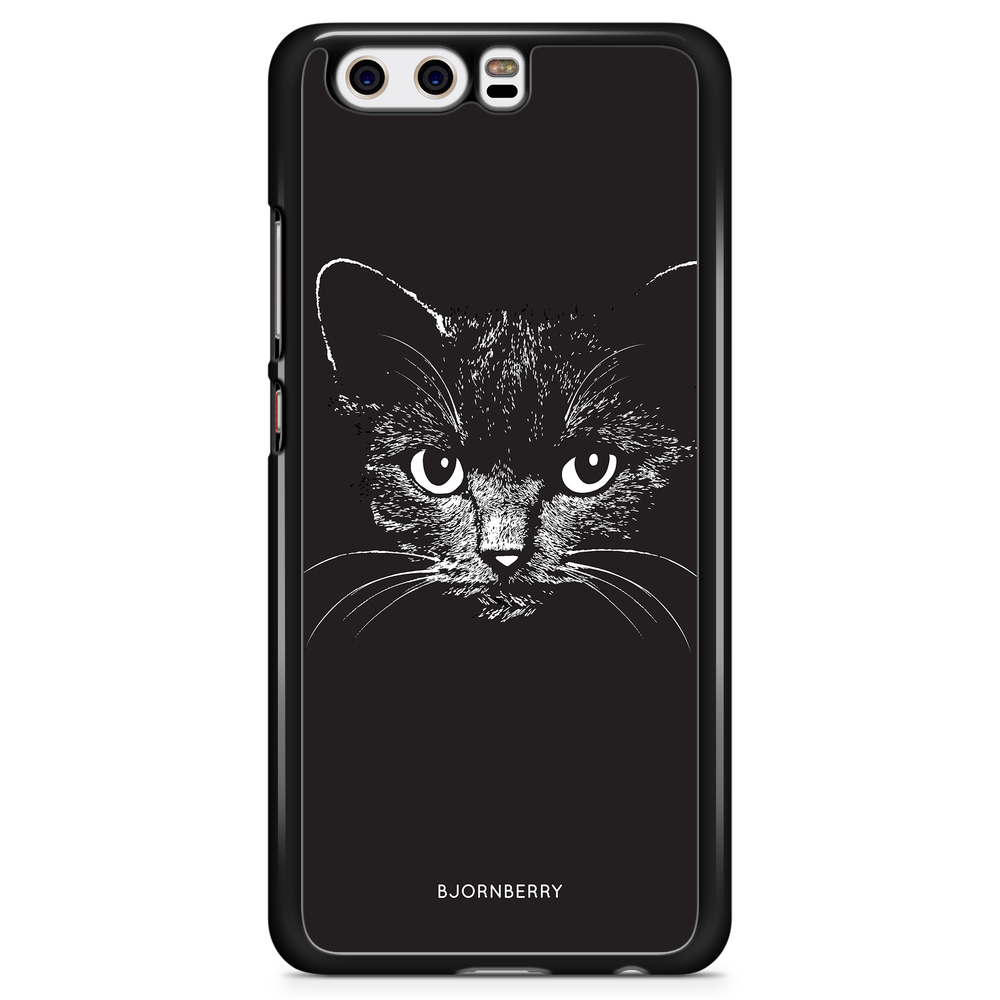 Huawei P10 Case - Black/White Cat