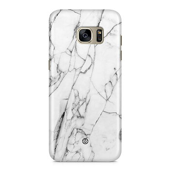 Samsung Galaxy S7 Edge Premium Skal - Vit Marmor