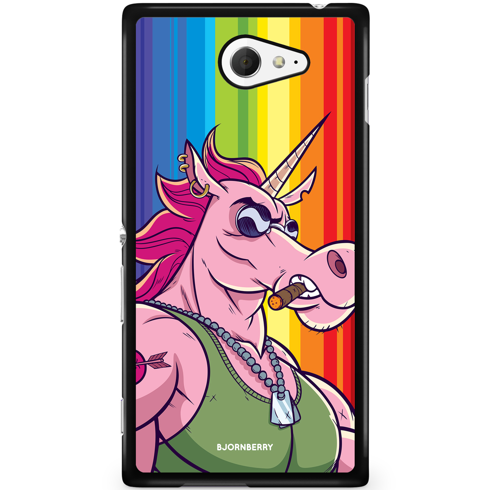 Sony Xperia M2 Aqua Case - Muscle Unicorn