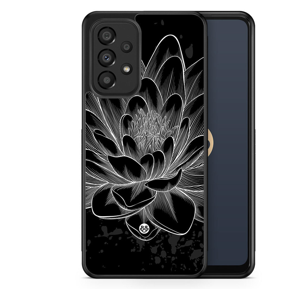 Samsung Galaxy A33 5G Case - Black/White Lotus