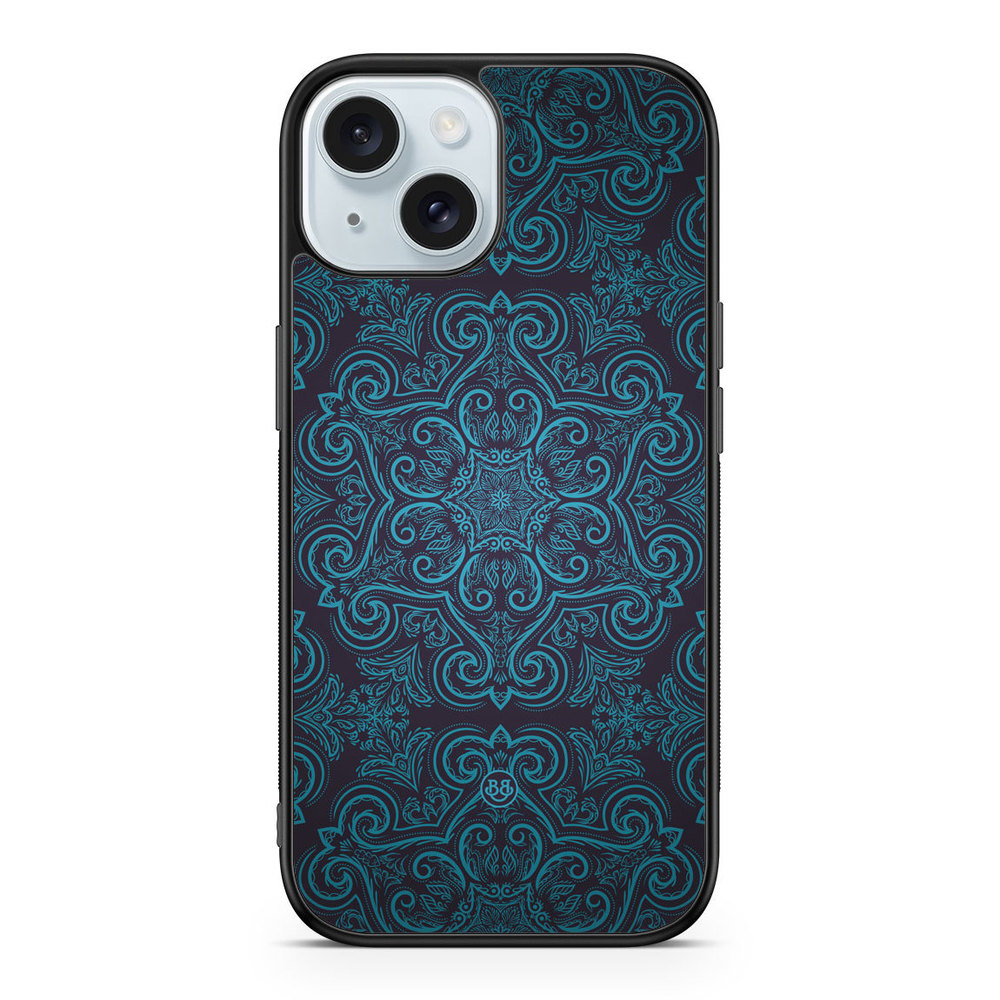 iPhone 15 Case - Blue Retro Pattern