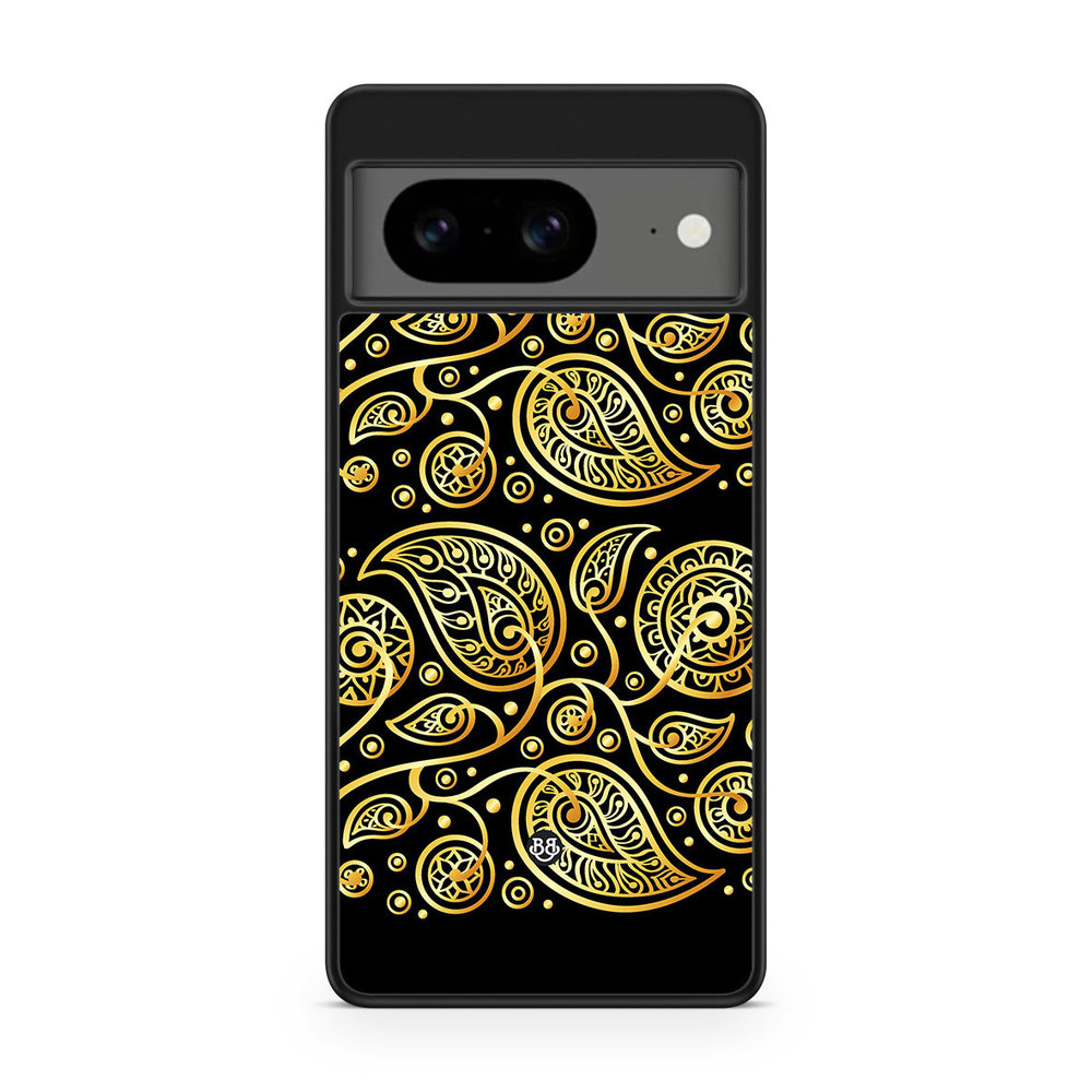 Google Pixel 8 Case - Gold Flowers