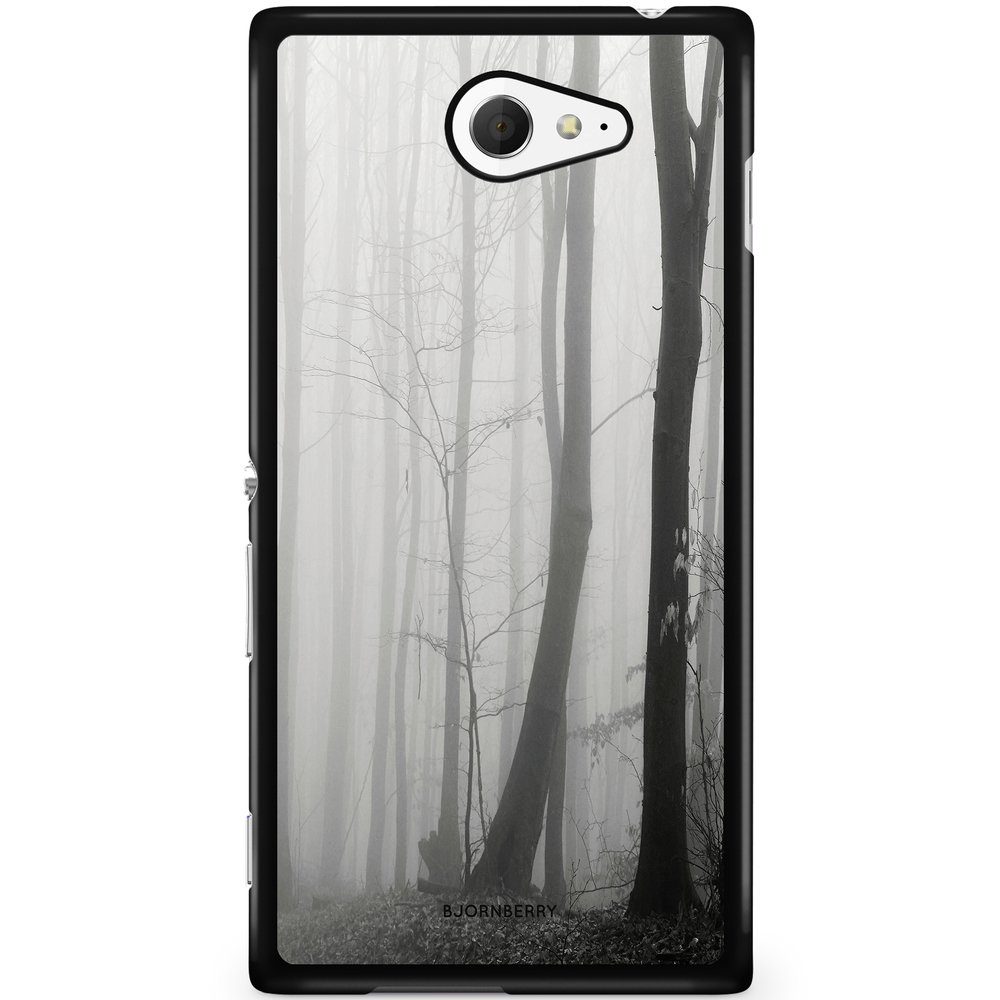 Sony Xperia M2 Aqua Case - Black/White Autumn