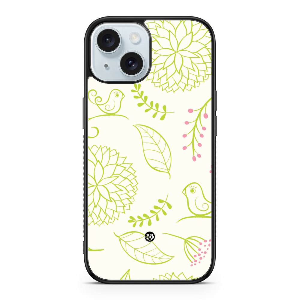 iPhone 15 Case - Green Floral
