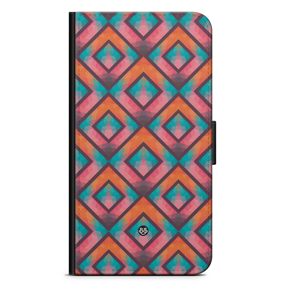 Xiaomi 12 Pro Wallet Case - Retro Squares