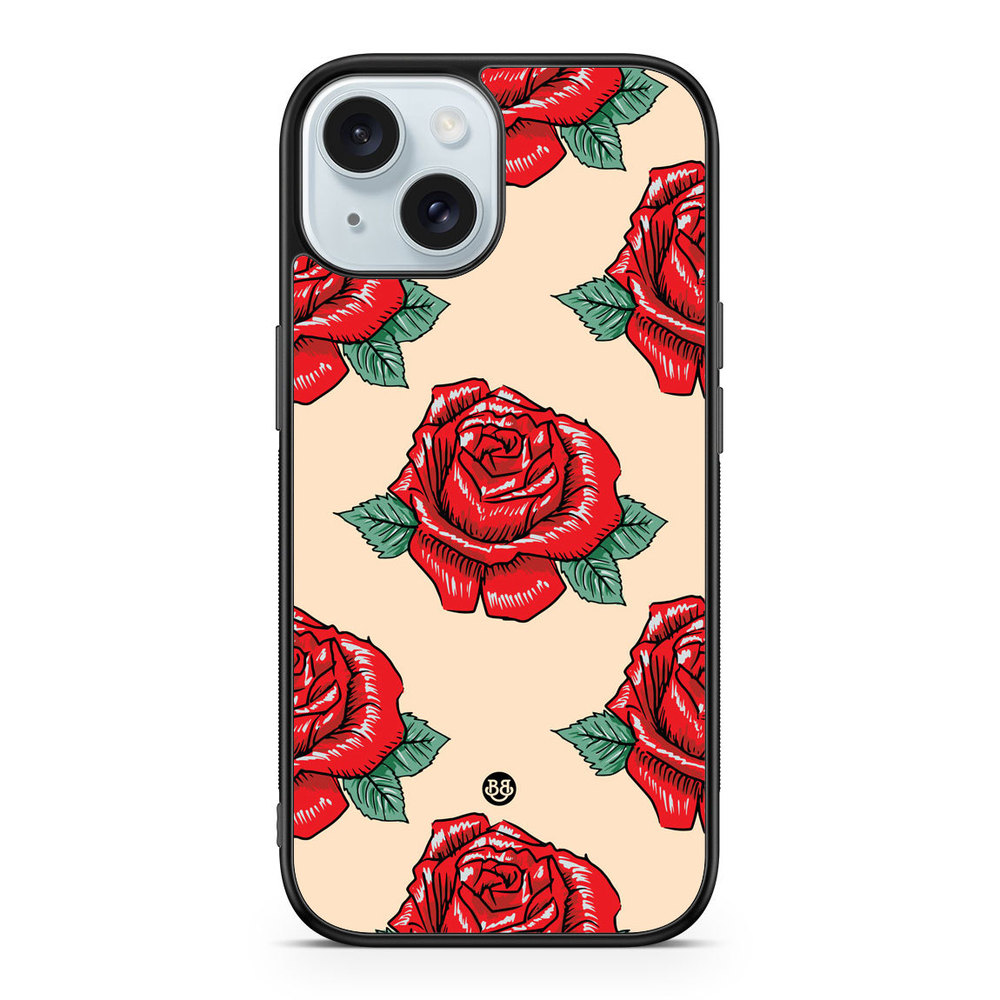 iPhone 15 Case - Rose Pattern