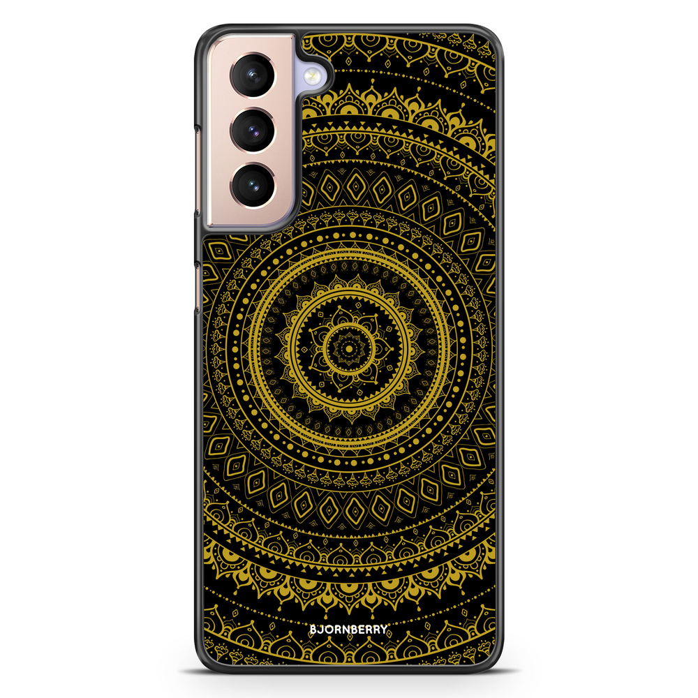 Samsung Galaxy S21 Case - Black Gold Mandala