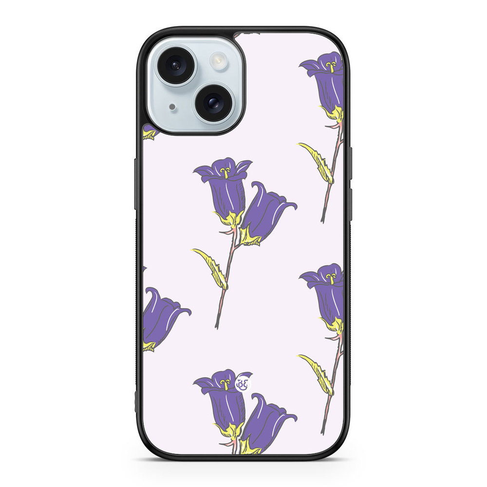 iPhone 15 Case - Wild Purple Flowers
