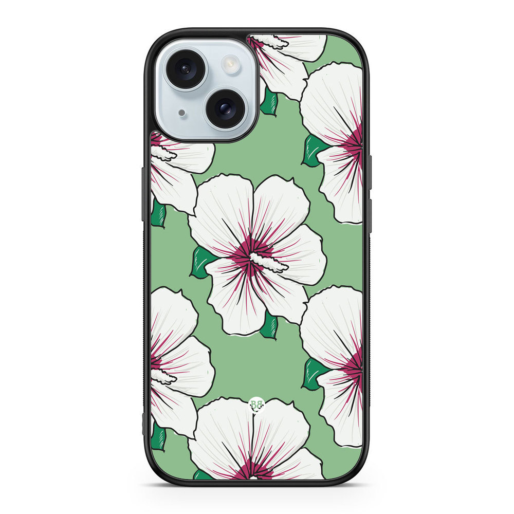 iPhone 15 Case - Creamy White Flowers