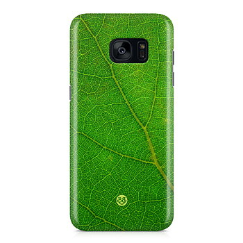 Samsung Galaxy S7 Edge Premium Skal - Green Leaf