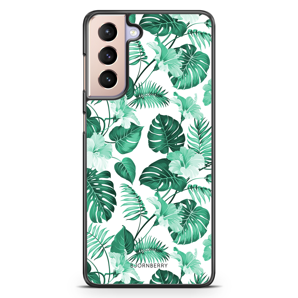 Samsung Galaxy S21 Case - Turquoise Flowers