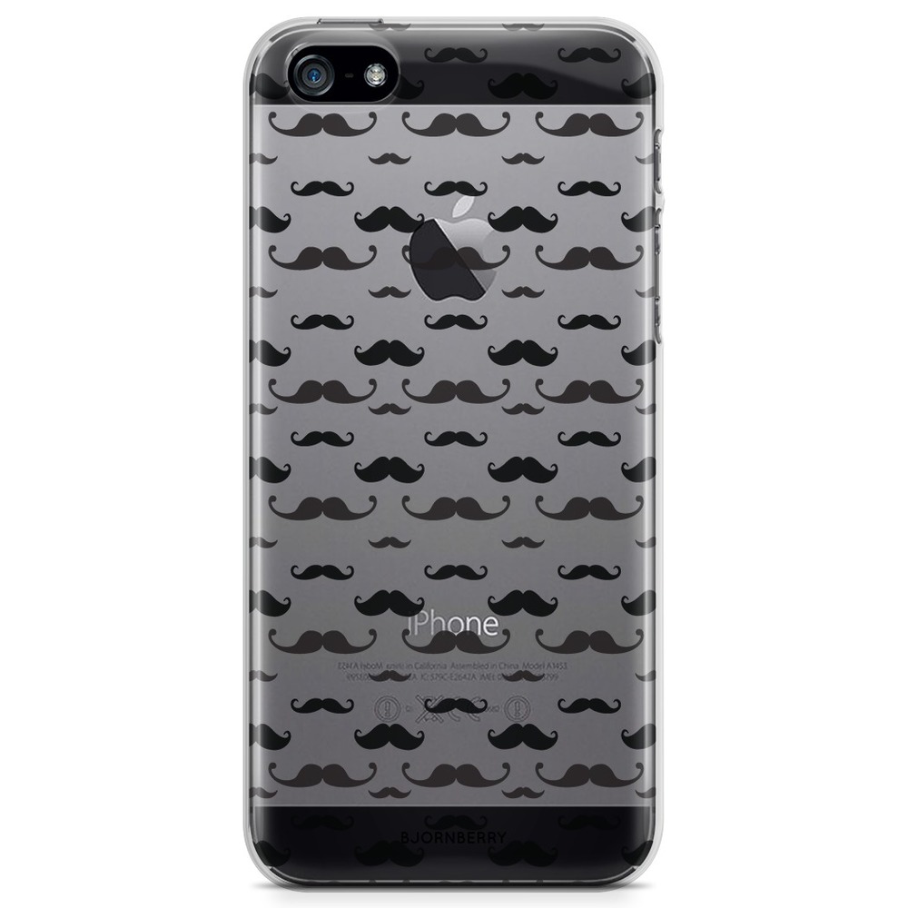 iPhone 5/5S/SE (2016) TPU Case - Mustache Pattern