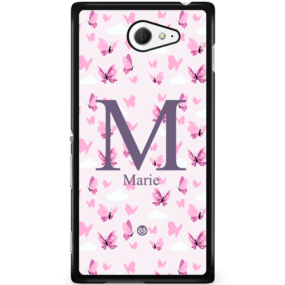 Sony Xperia M2 Aqua Case Custom - AWAKEN - Butterfly Pink