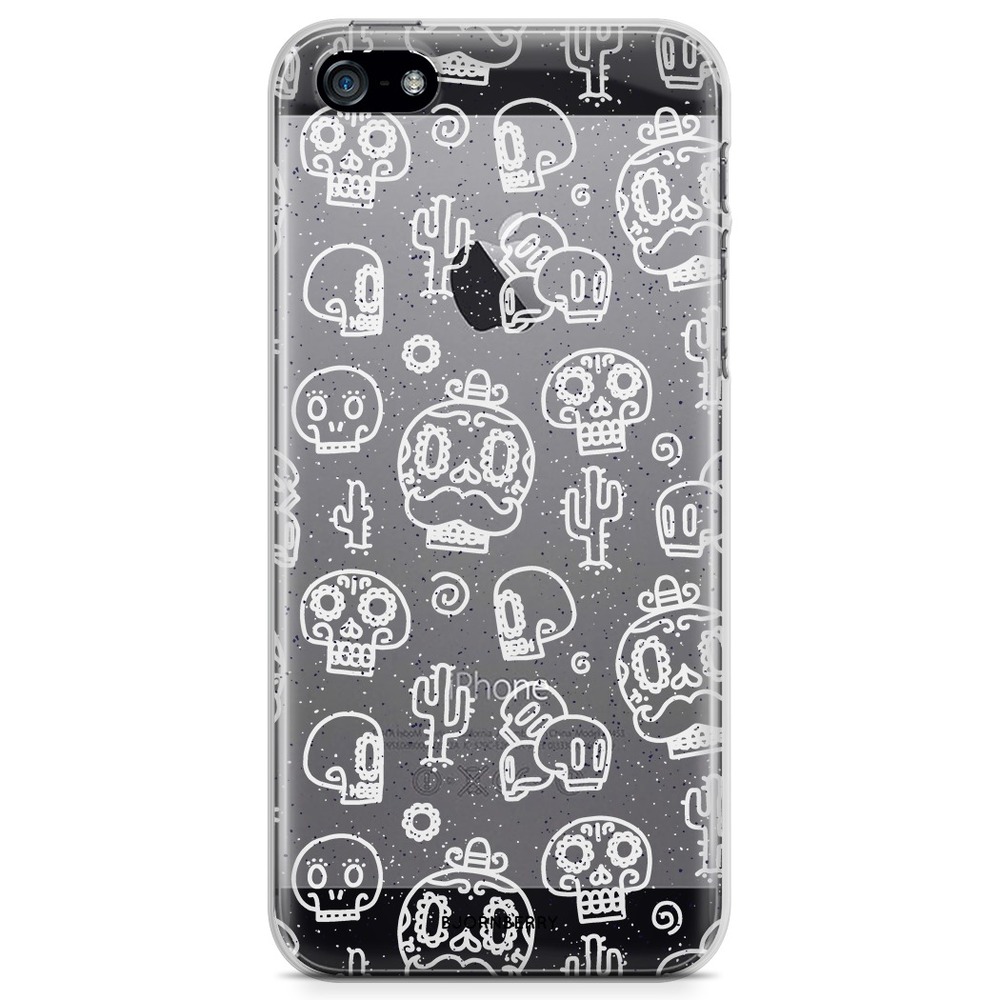 iPhone 5/5S/SE (2016) TPU Case - Oldschool Skulls